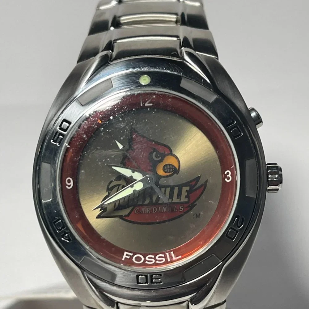 Louisville Cardinals NCAA Stainless-Steel Kaleido Watch by Fossil NEW (RARE)